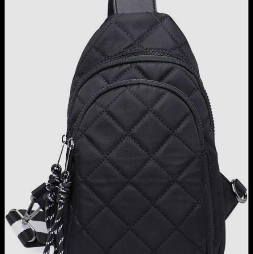 Mix No. 6 Black Quilted Backpack